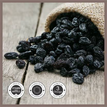 Aldeira Seedless Black Raisin 500gm Dry Fruits Kali Kishmish Raisins  (1 x 500 g)