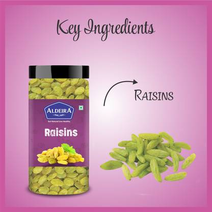 Aldeira Natural Seedless Green Kishmish 500gm Raisins  (500 g)