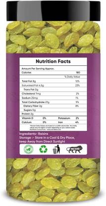 Aldeira Natural Seedless Green Kishmish 500gm Raisins  (500 g)