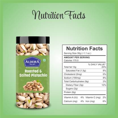 Aldeira Natural Californian Roasted & Salted Pista 500g Pistachios (1 x 500 g)
