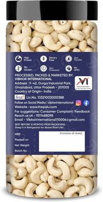 Aldeira Natural Whole Cashew Nuts Kaju Dry Fruits Cashews Jar