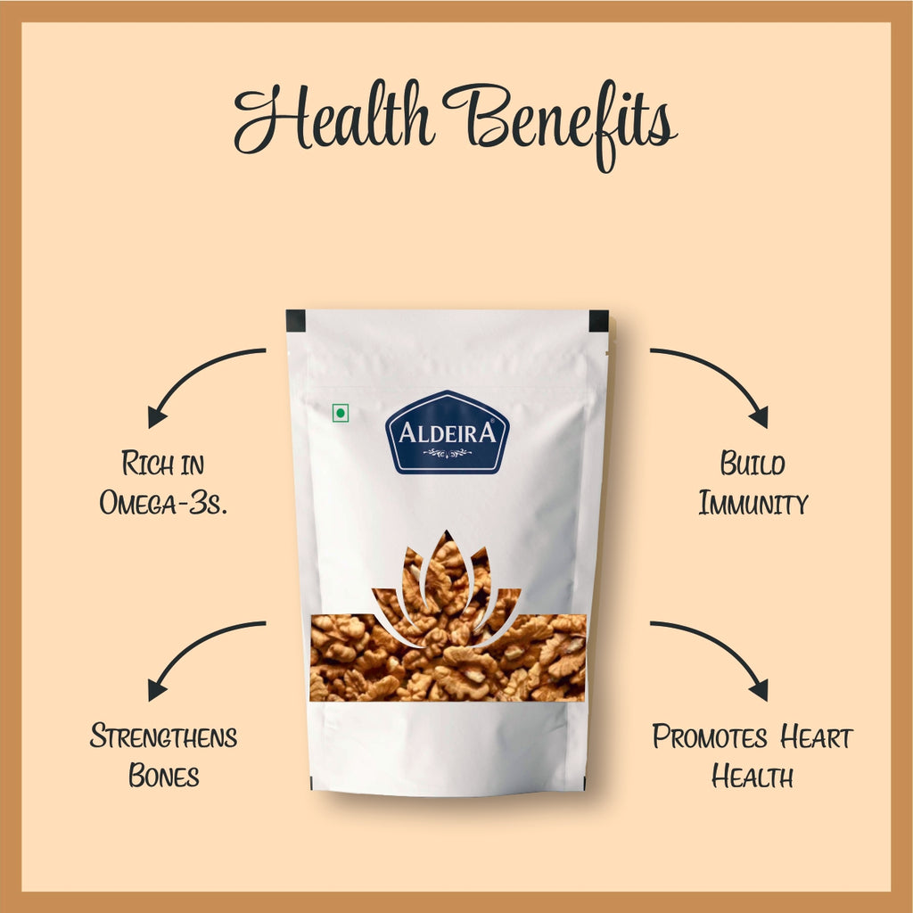 Walnuts Kernels (Akhrot Giri) – Raw, Natural & Whole Halves Healthy Snack – Perfect for Baking, Garnishing Pack of 2