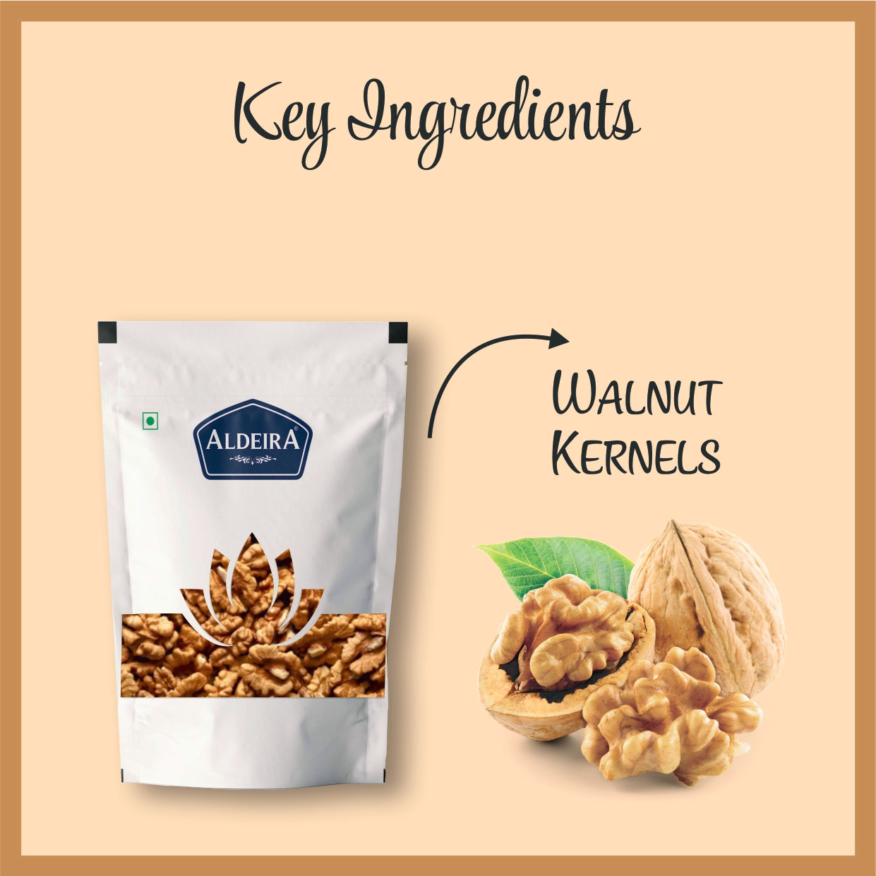 Walnuts Kernels (Akhrot Giri) – Raw, Natural & Whole Halves Healthy Snack – Perfect for Baking, Garnishing Pack of 2