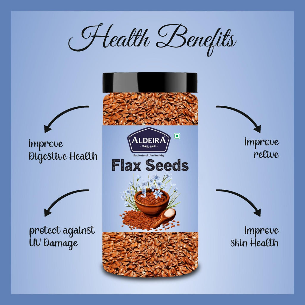 Aldeira Premium Raw Flax Seeds – Rich in Omega-3, Fibre & Protein for Heart Health & Digestion