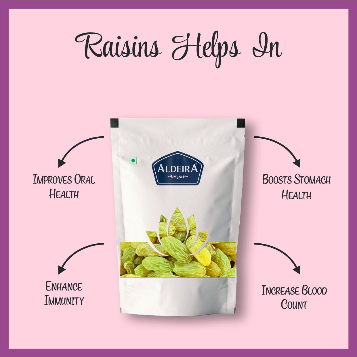 Green Raisins (Kishmish) | Sweet & Tangy Indian Healthy Snack Ideal for Desserts