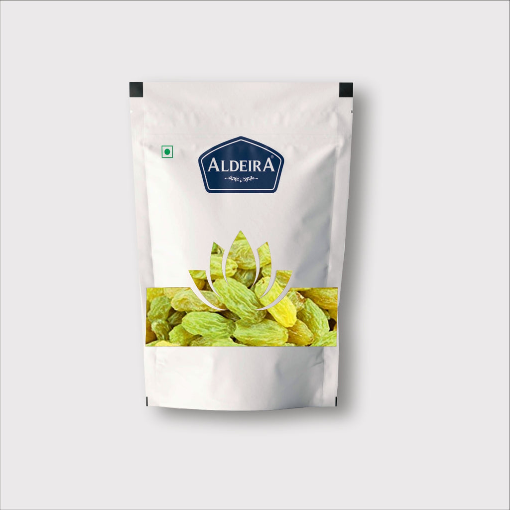 Green Raisins (Kishmish) | Sweet & Tangy Indian Healthy Snack Ideal for Desserts Pack of 2