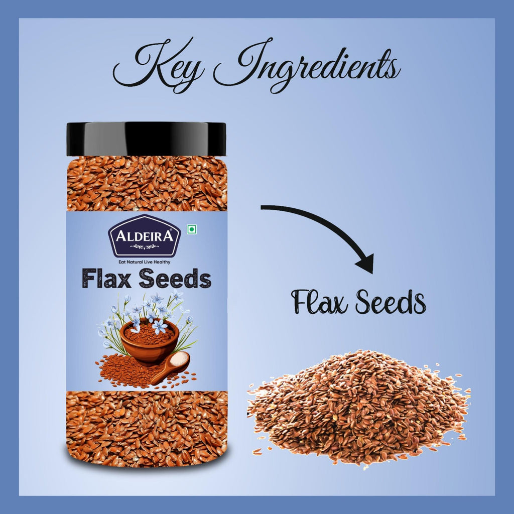 Aldeira Premium Raw Flax Seeds – Rich in Omega-3, Fibre & Protein for Heart Health & Digestion