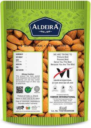 Aldeira Almonds 500gm Pack Dry Fruits Badam / Almonds  (1 x 500 g)