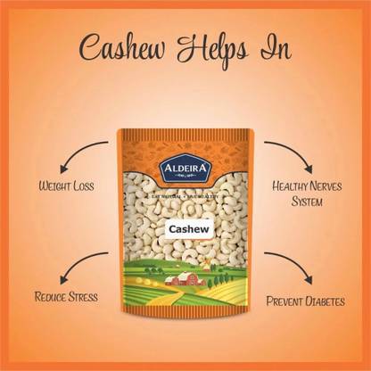 Aldeira Cashew 500gm Pack Dry Fruits Kaju / Cashews (1 x 500 g)