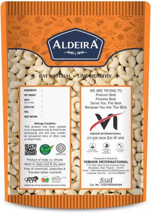 Aldeira Cashew 500gm Pack Dry Fruits Kaju / Cashews (1 x 500 g)