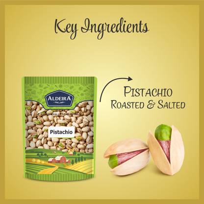 Aldeira Pista Roasted and Salted 500gm Pack Dry Fruits Pistachios (1 x 500 g)