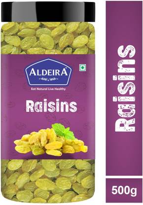 Aldeira Natural Seedless Green Kishmish 500gm Raisins  (500 g)