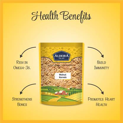 Aldeira Natural Walnut Kernels ( Akhrot Giri ) 500g Pack Walnuts  (1 x 500 g)