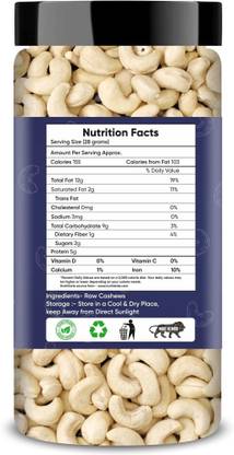 Aldeira Natural Whole Cashew Nuts Kaju 500gm Dry Fruits Cashews (1 x 500 g)