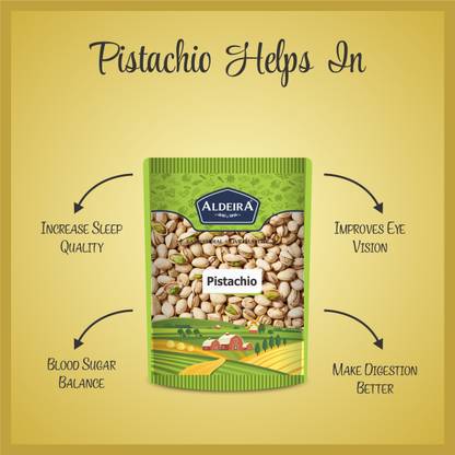 Aldeira Pista Roasted and Salted 500gm Pack Dry Fruits Pistachios (1 x 500 g)