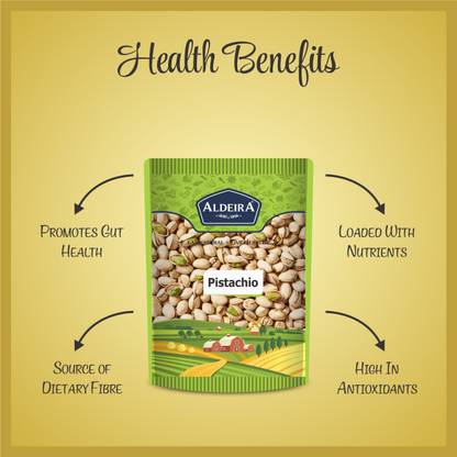 Aldeira Pista Roasted and Salted 500gm Pack Dry Fruits Pistachios (1 x 500 g)
