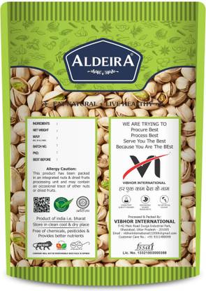 Aldeira Pista Roasted and Salted 500gm Pack Dry Fruits Pistachios (1 x 500 g)
