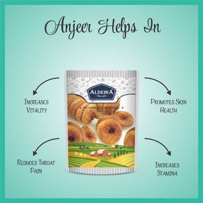 Aldeira Premium Dry Afghani Anjeer 500gm Pack Figs  (1 x 500 g)