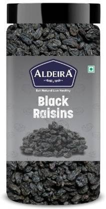 Aldeira Seedless Black Raisin Dry Fruits Kali Kishmish Raisins  Pack of 2