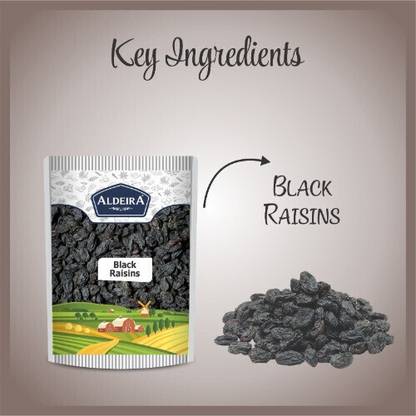 Aldeira Seedless Black Raisin 500gm Dry Fruits Kali Kishmish Raisins