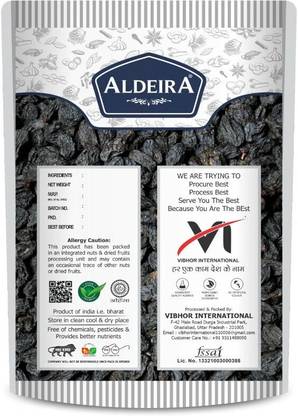 Aldeira Seedless Black Raisin 500gm Dry Fruits Kali Kishmish Raisins  (1 x 500 g)