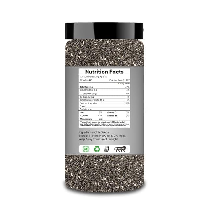 Aldeira Premium Raw Chia Seeds – Rich in Omega-3, Fibre & Protein | Superfood for Digestion & Energy