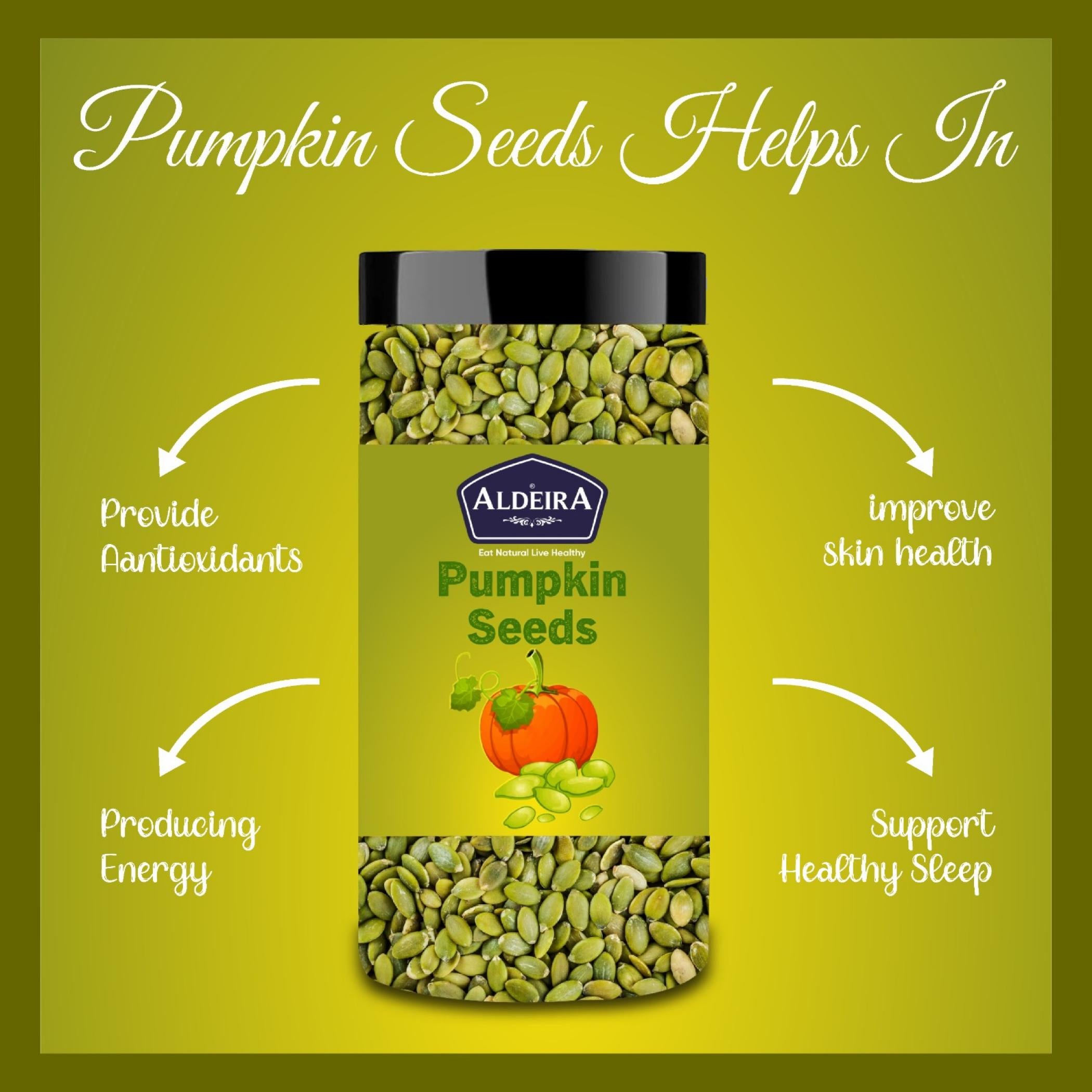 Aldeira Premium Raw Pumpkin Seeds – Protein & Zinc Rich Superfood for Immunity & Heart Health