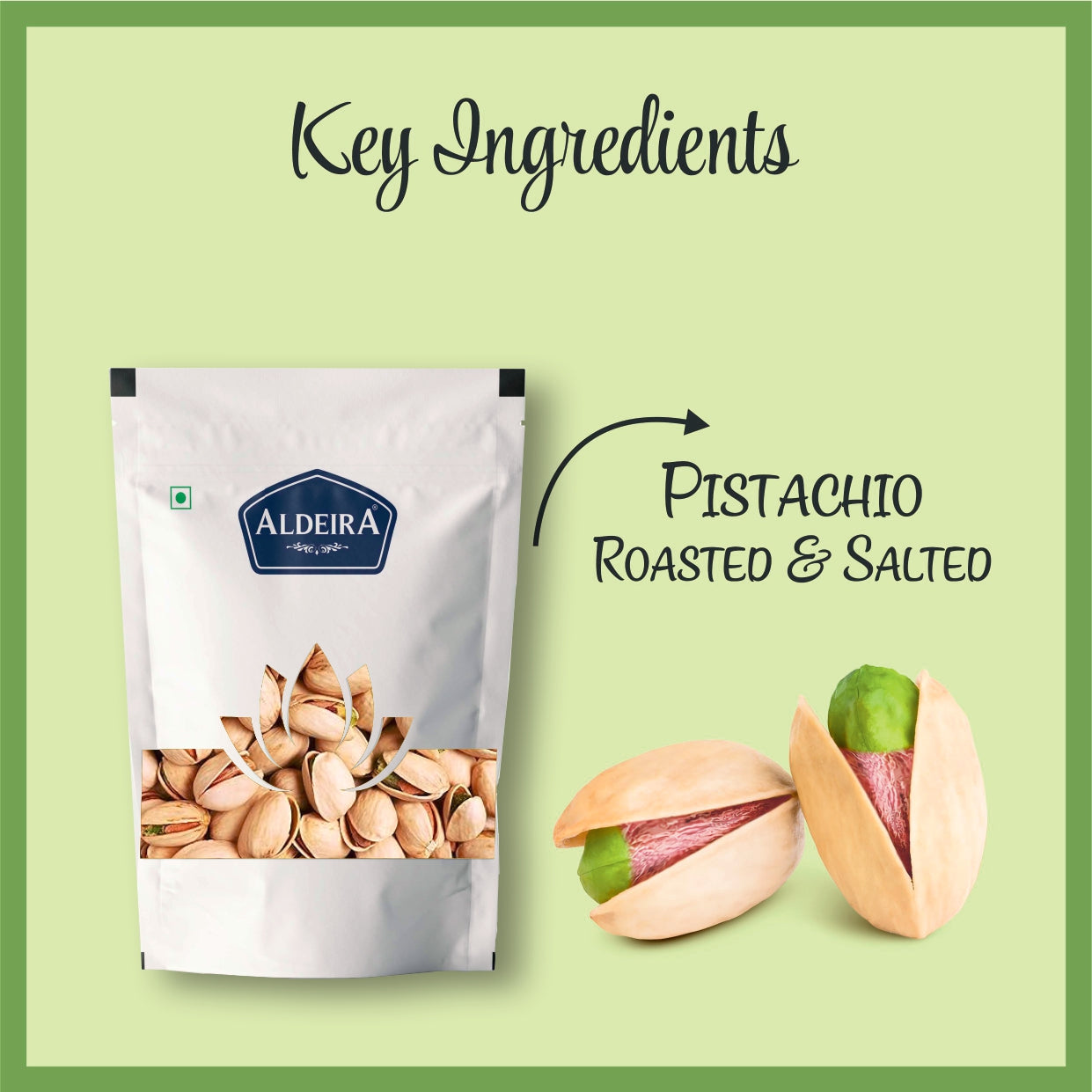 Roasted & Salted Pistachios (Pista) In-Shell | Crunchy, Heart-Healthy Dry Fruit Snack Pack of 2