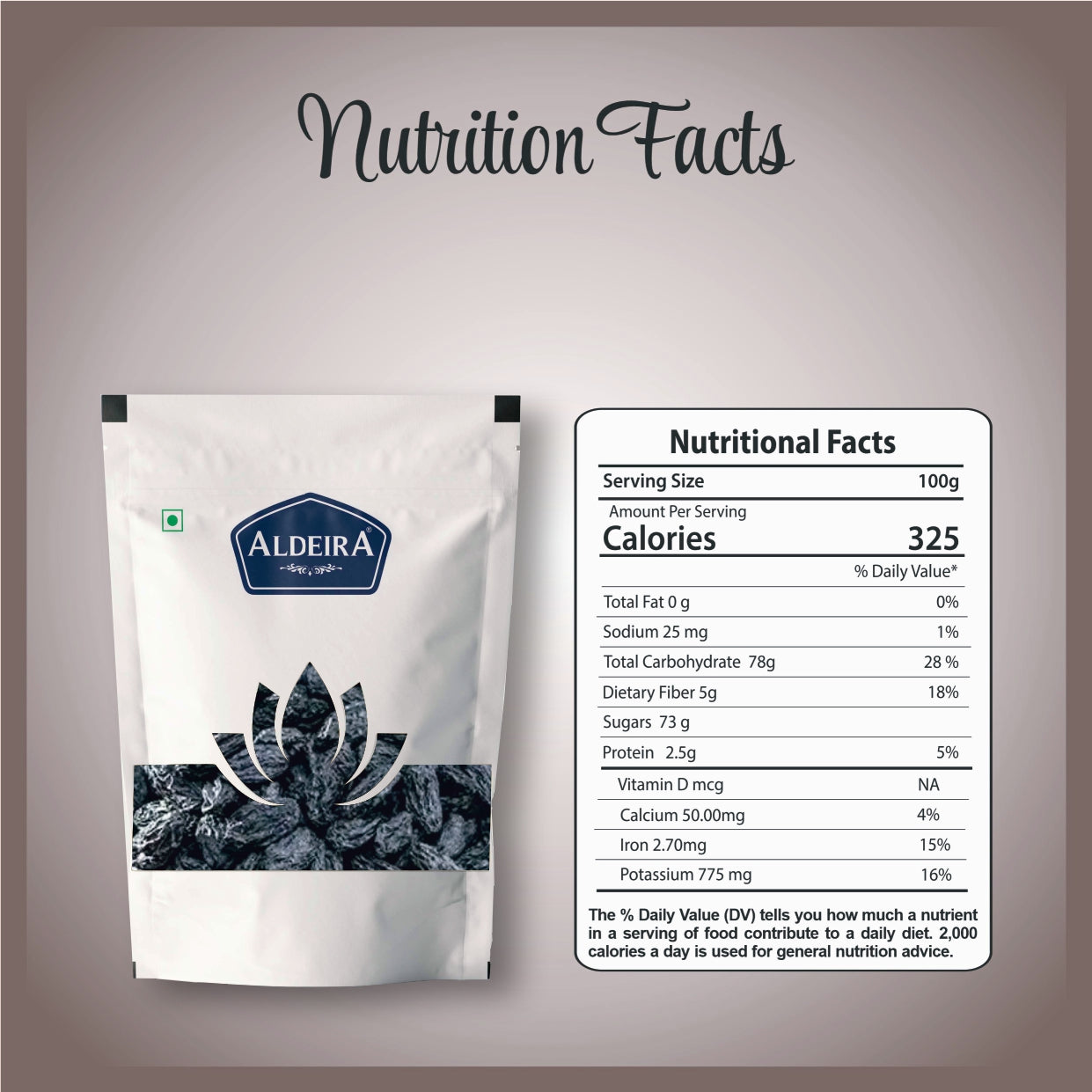 Black Raisins (Kali Kishmish) | Sweet, Chewy & Naturally Sun-Dried Healthy Snack Pack of 2