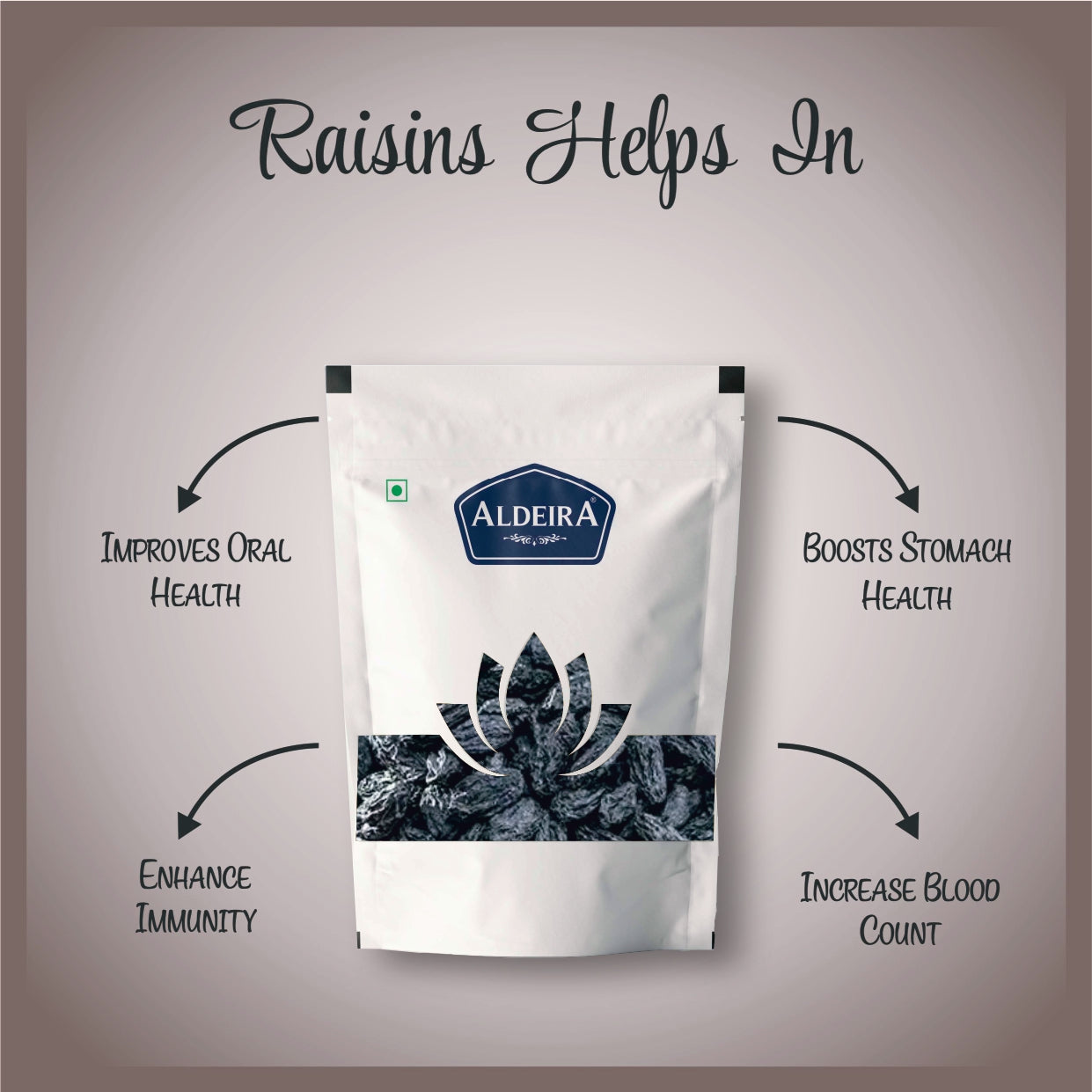 Black Raisins (Kali Kishmish) | Sweet, Chewy & Naturally Sun-Dried Healthy Snack Pack of 2