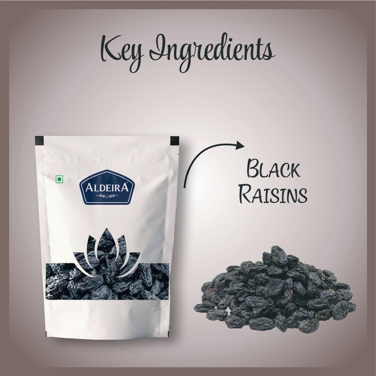 Black Raisins (Kali Kishmish) | Sweet, Chewy & Naturally Sun-Dried Healthy Snack Pack of 2