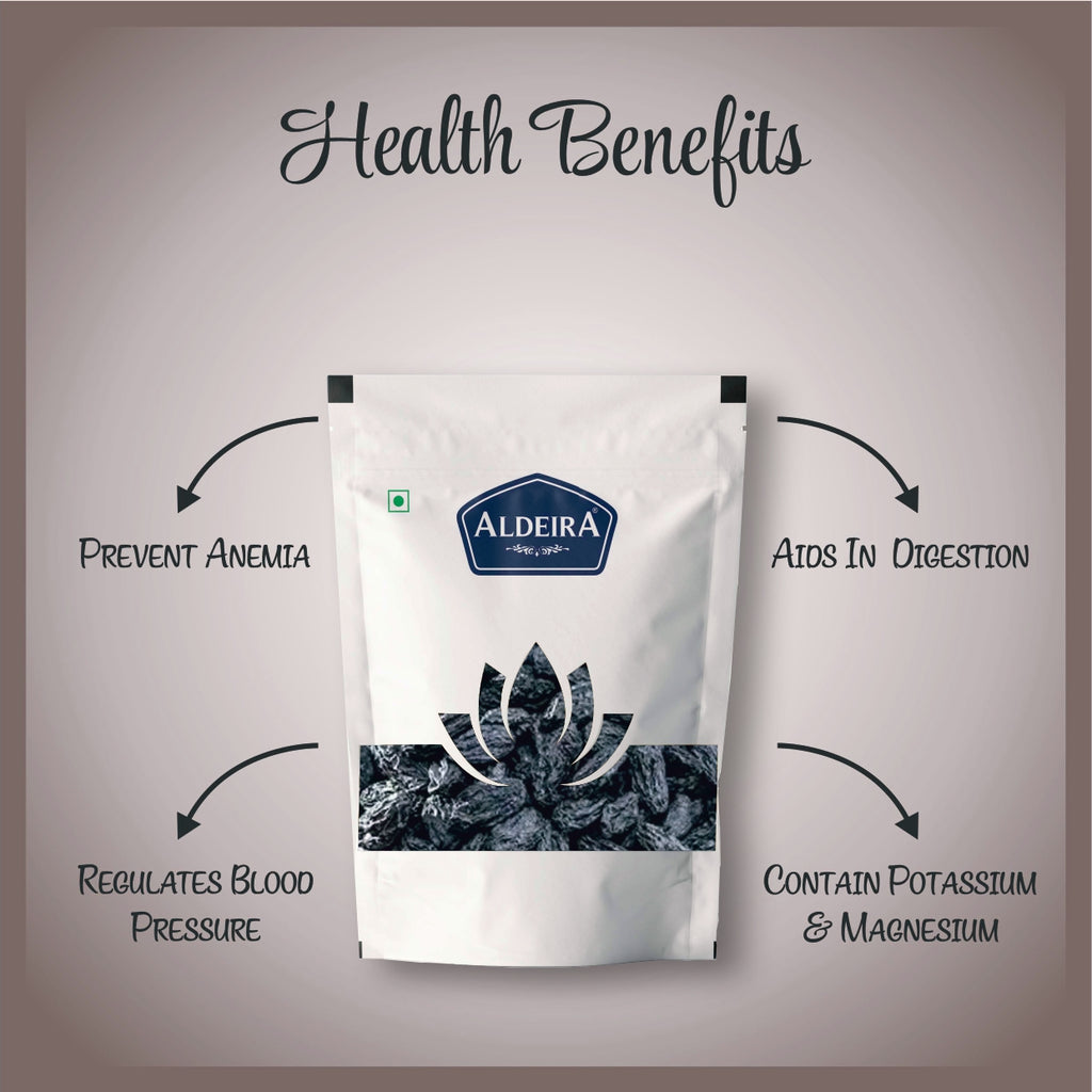 Black Raisins (Kali Kishmish) | Sweet, Chewy & Naturally Sun-Dried Healthy Snack Pack of 2