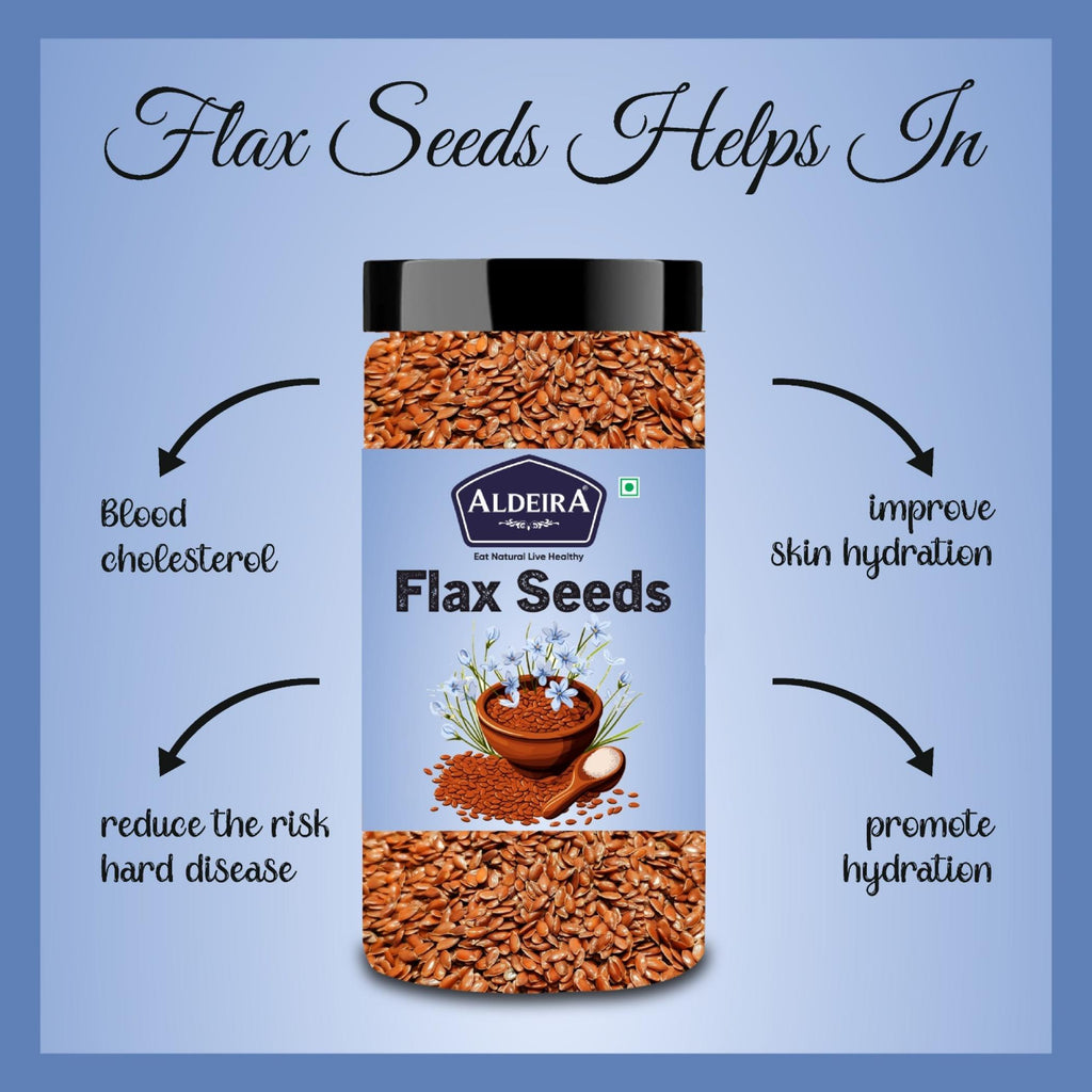Aldeira Premium Raw Flax Seeds – Rich in Omega-3, Fibre & Protein for Heart Health & Digestion