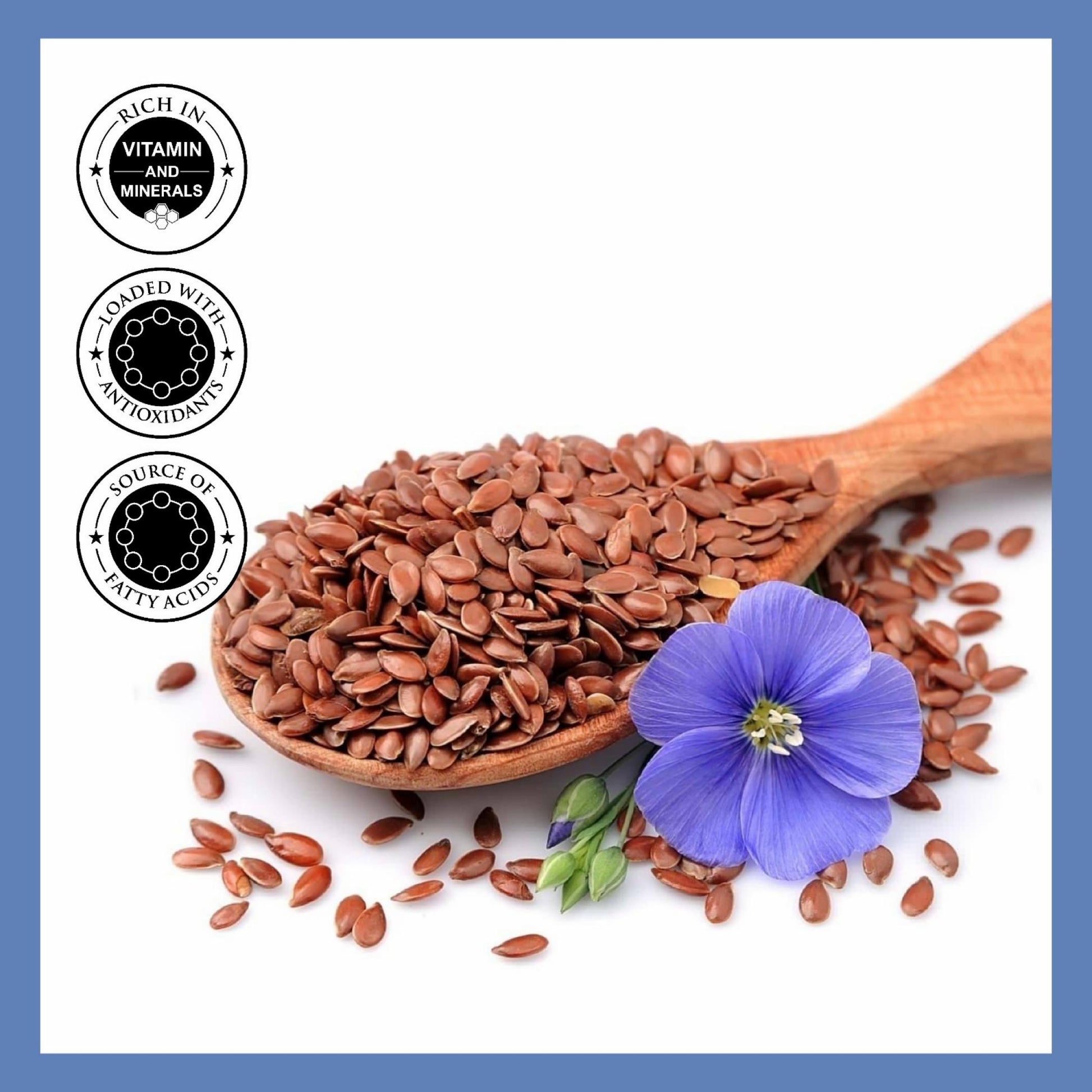 Aldeira Premium Raw Flax Seeds – Rich in Omega-3, Fibre & Protein for Heart Health & Digestion