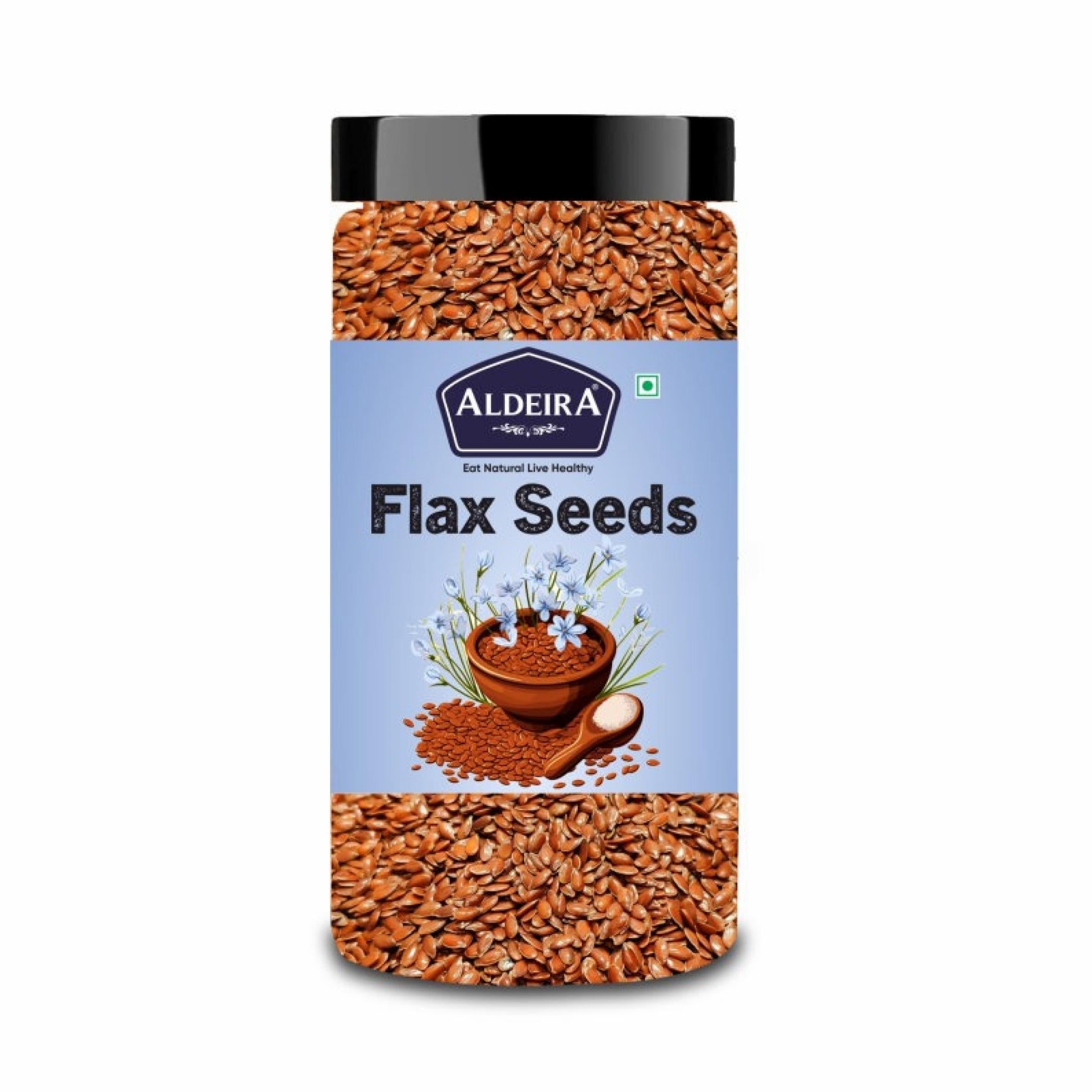 Aldeira Premium Raw Flax Seeds – Rich in Omega-3, Fibre & Protein for Heart Health & Digestion