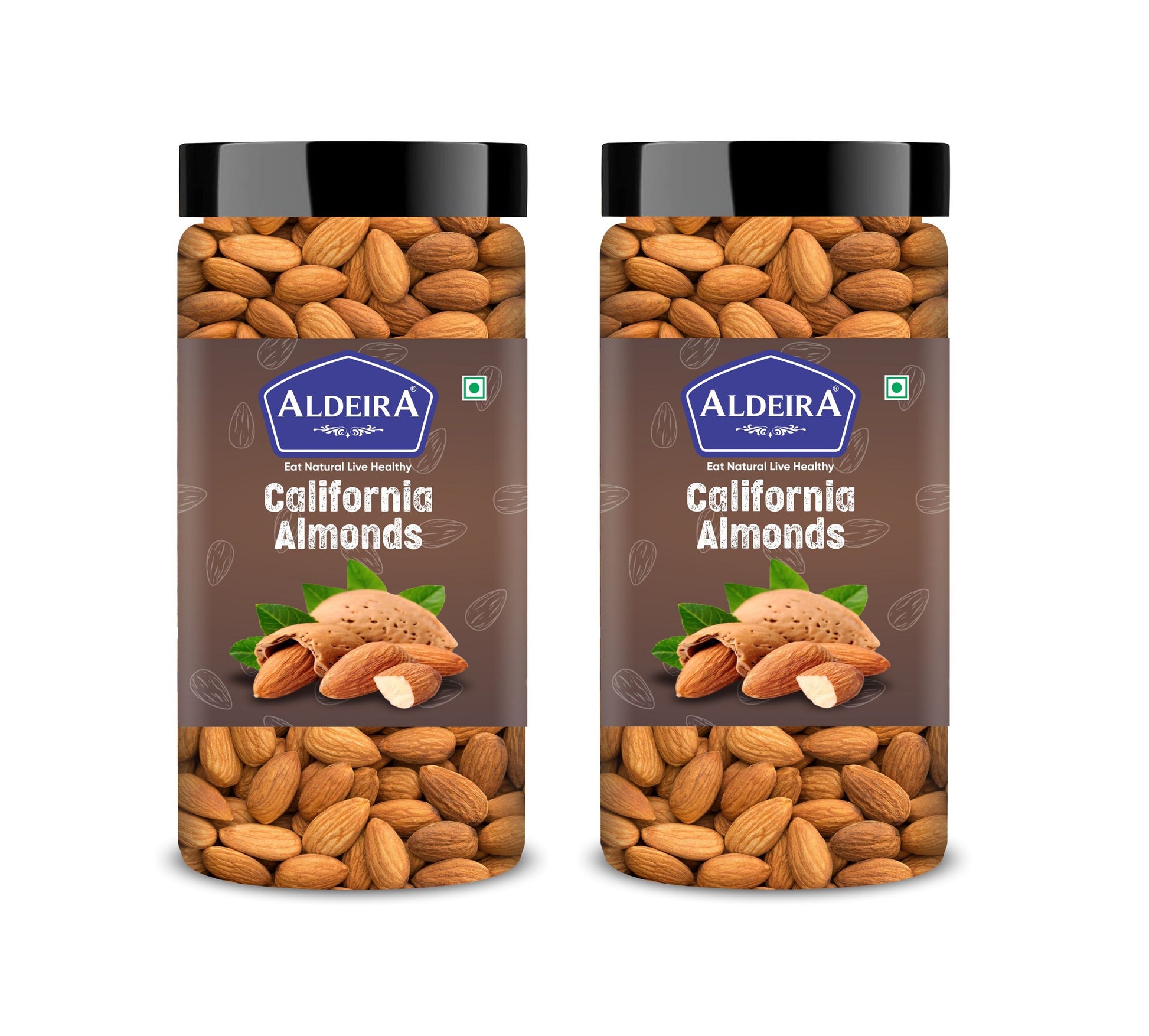 Almonds & Walnut Kernel Jar – Pack of 2 Ideal for Your Daily Meals