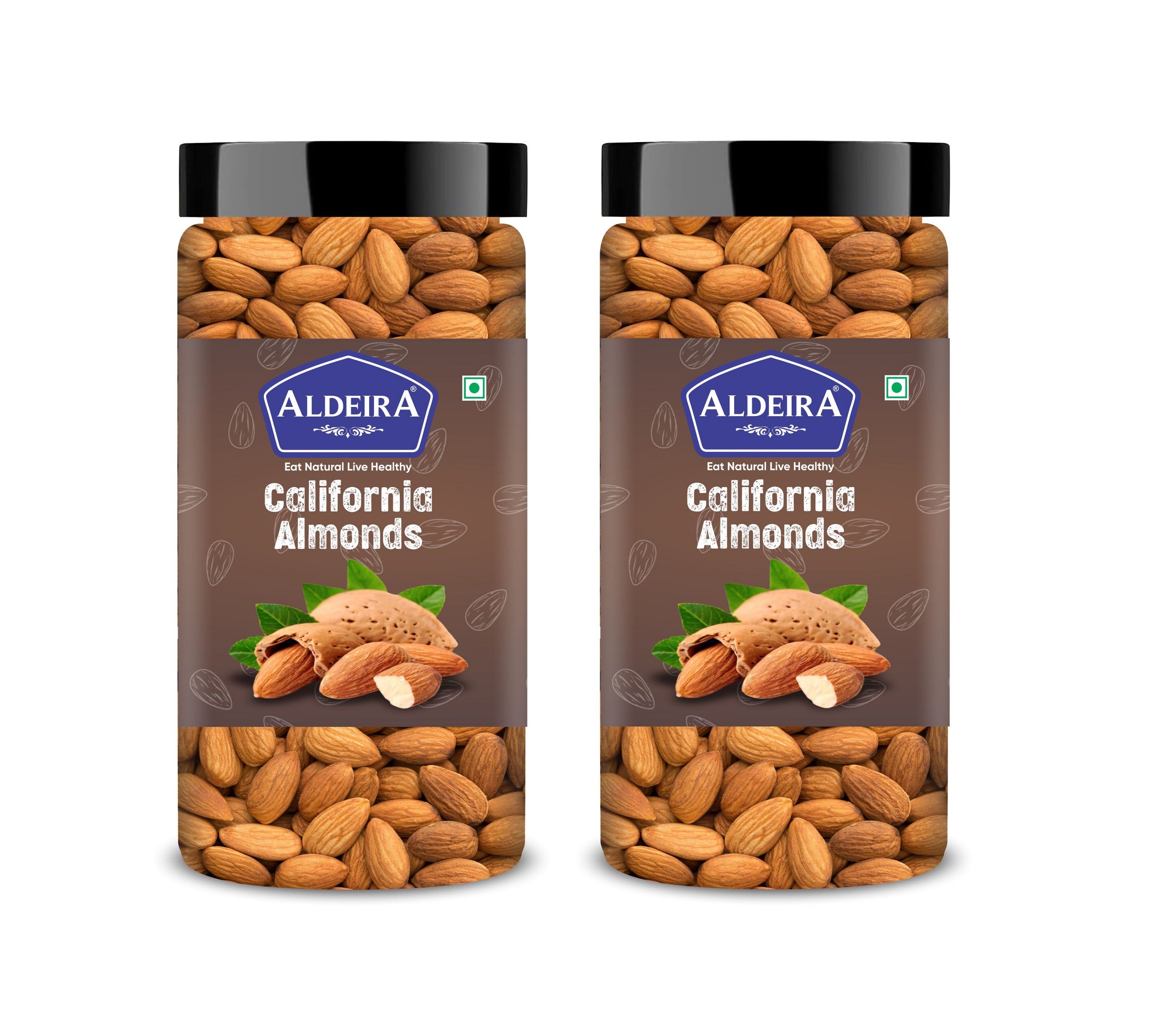 Almonds & Walnut Kernel Jar – Pack of 2 Ideal for Your Daily Meals