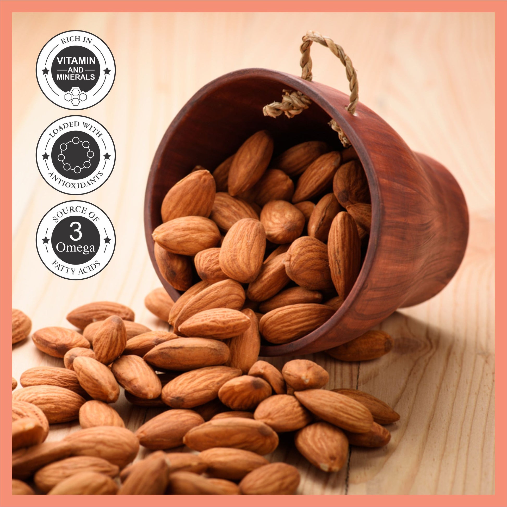 Almonds & Walnut Kernel Jar – Pack of 2 Ideal for Your Daily Meals