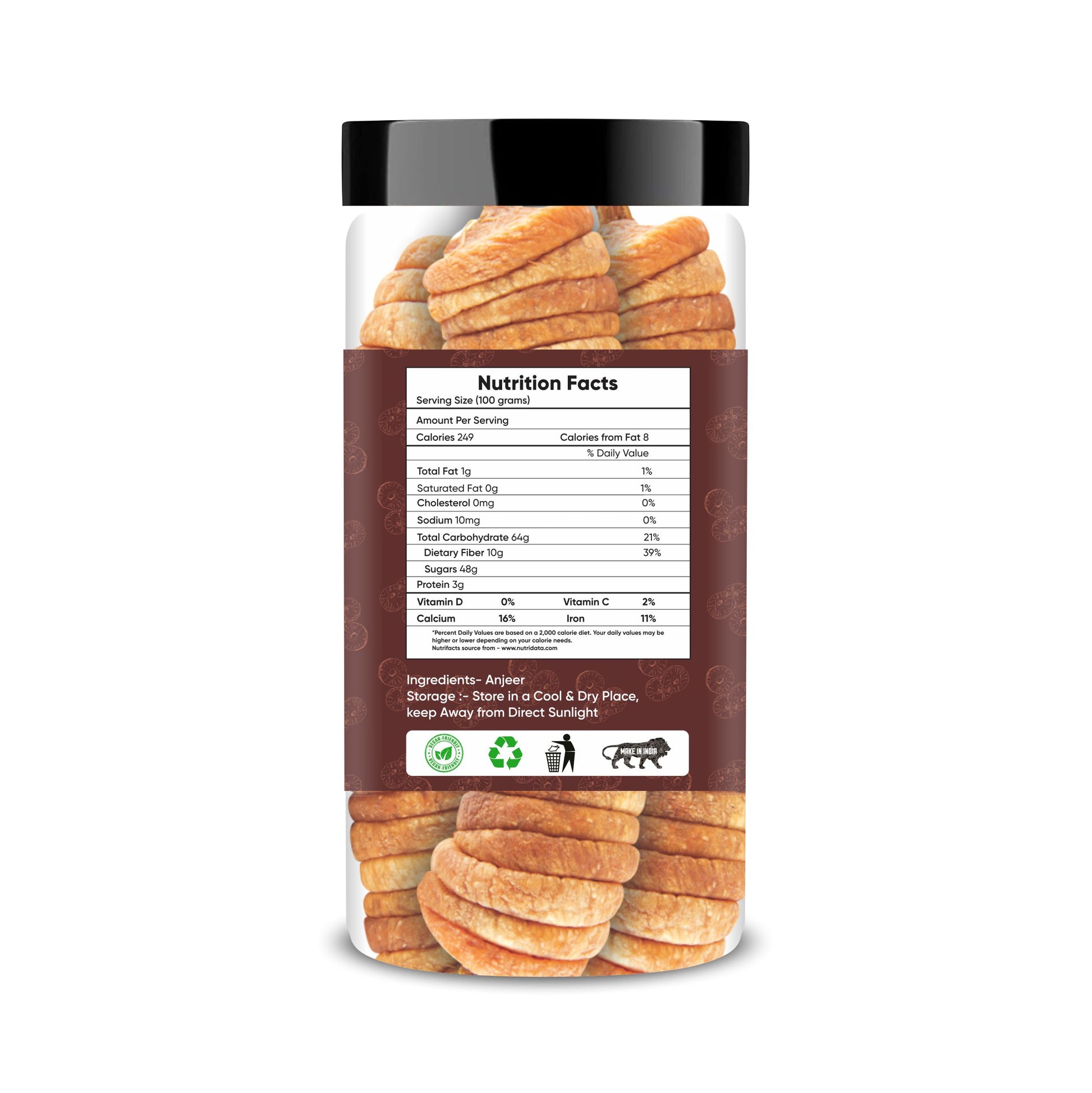 Anjeer (Fig) & Walnut Jar – Dry Fruits Combo Pack of 2 Perfect for Healthy Snacking