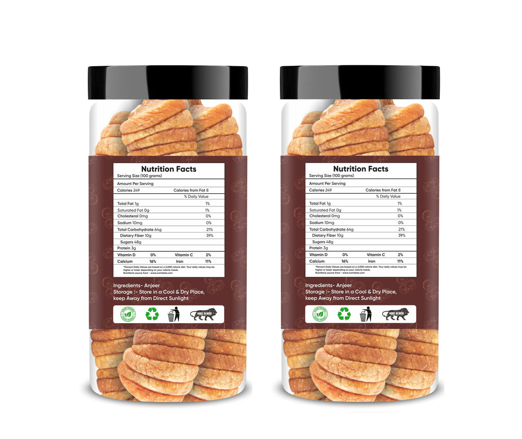 Anjeer (Fig) & Walnut Jar – Dry Fruits Combo Pack of 2 Perfect for Healthy Snacking