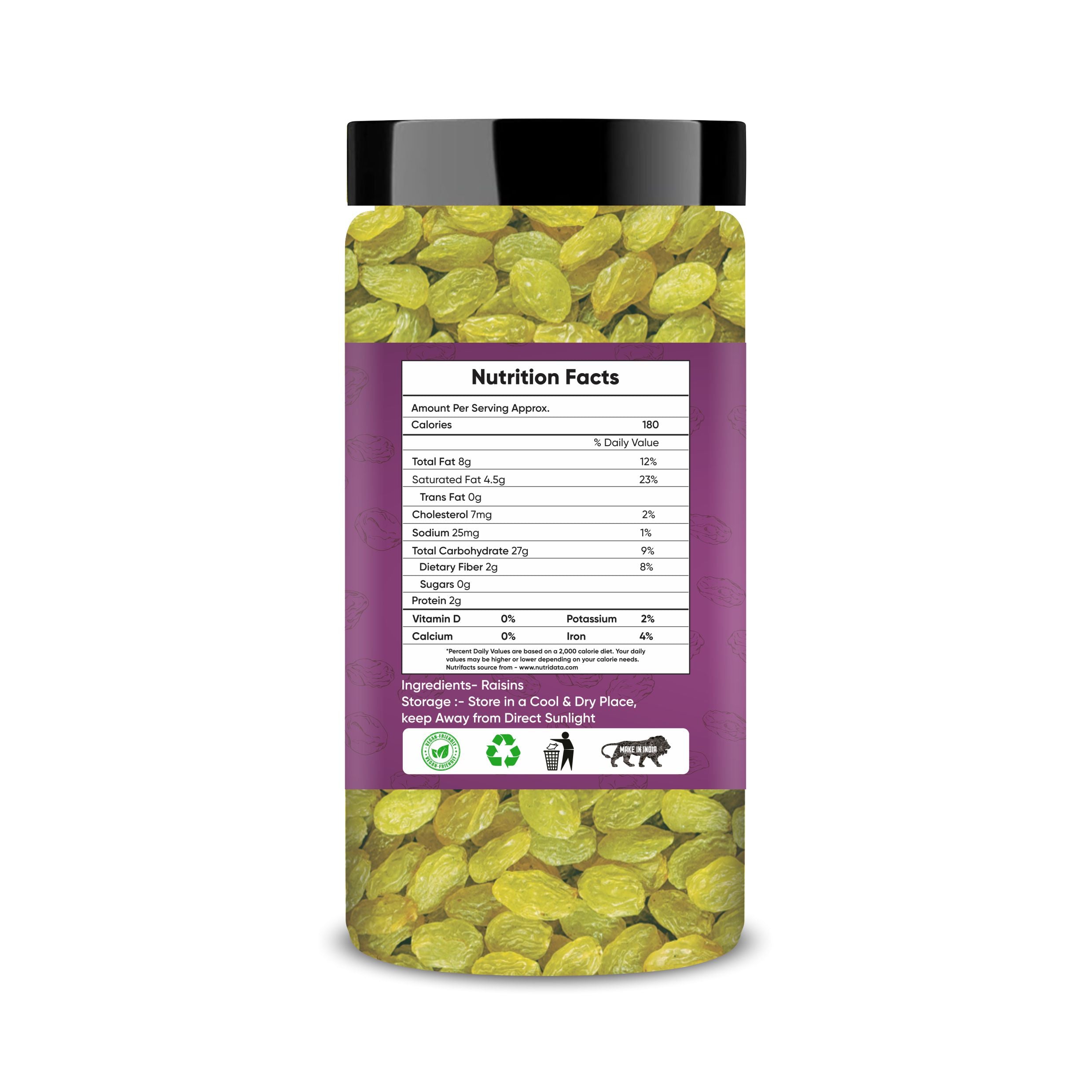 Raisins & Walnut Jar – Combo Pack of 2 Perfect for Healthy Snacking