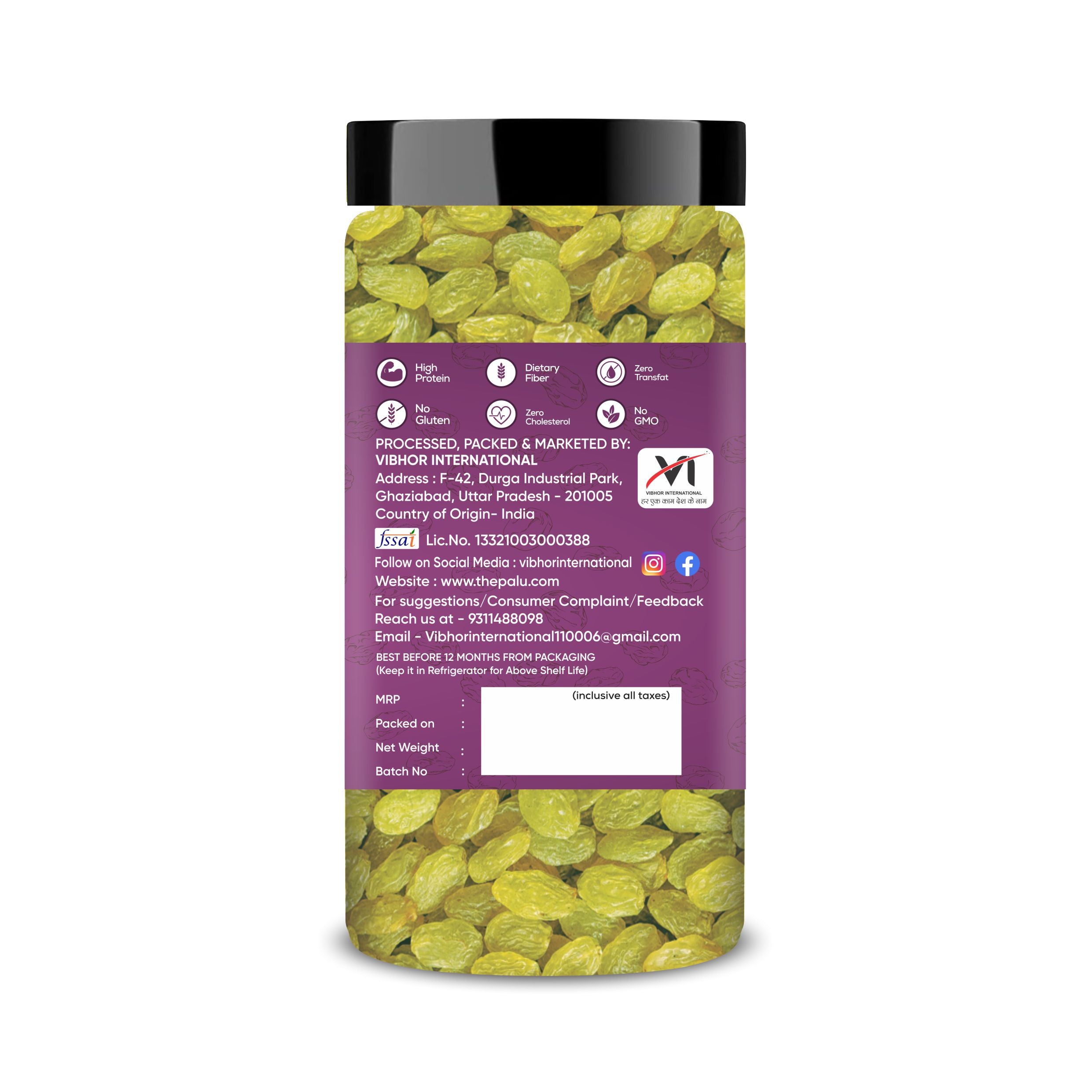 Raisins & Walnut Jar – Combo Pack of 2 Perfect for Healthy Snacking