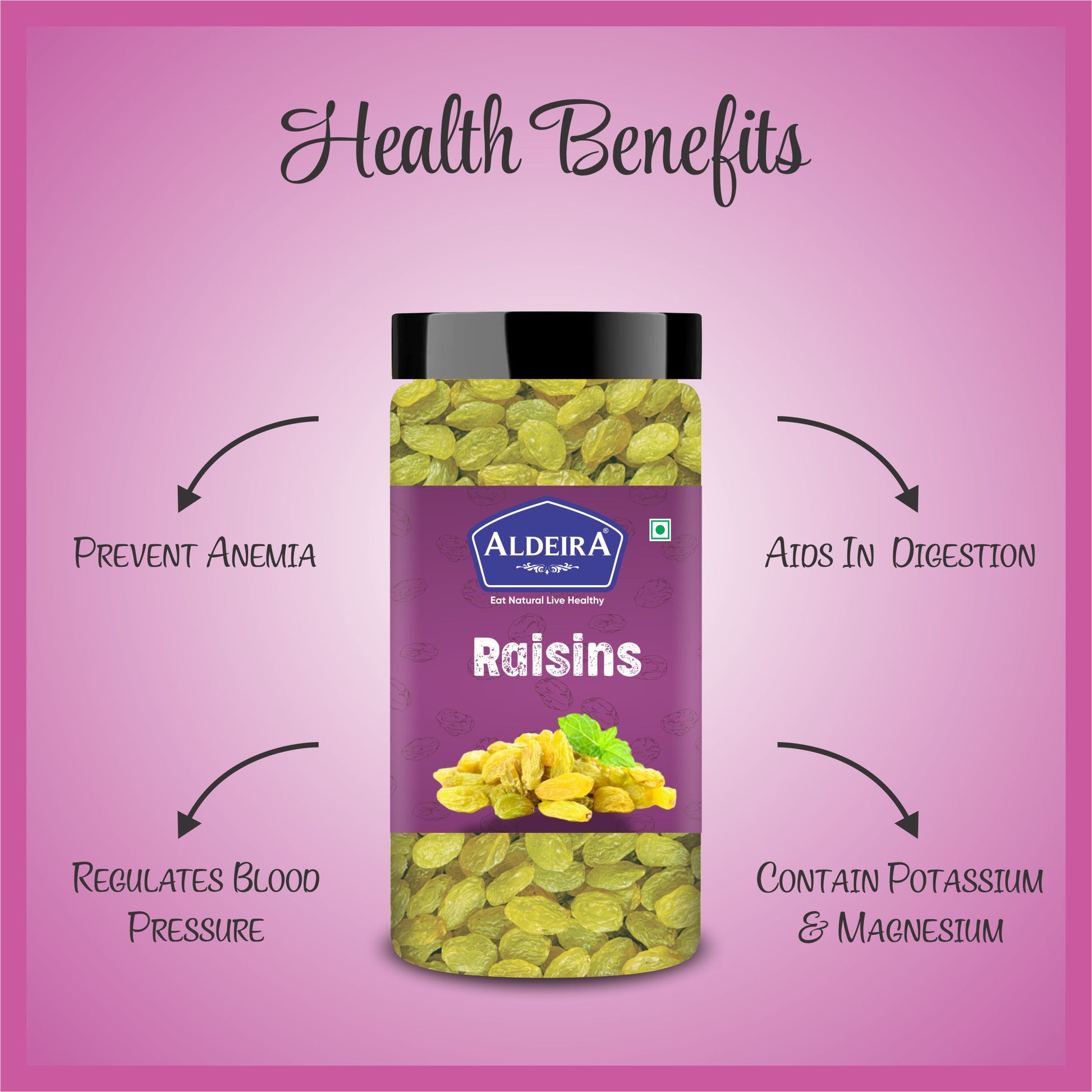 Raisins & Walnut Jar – Combo Pack of 2 Perfect for Healthy Snacking