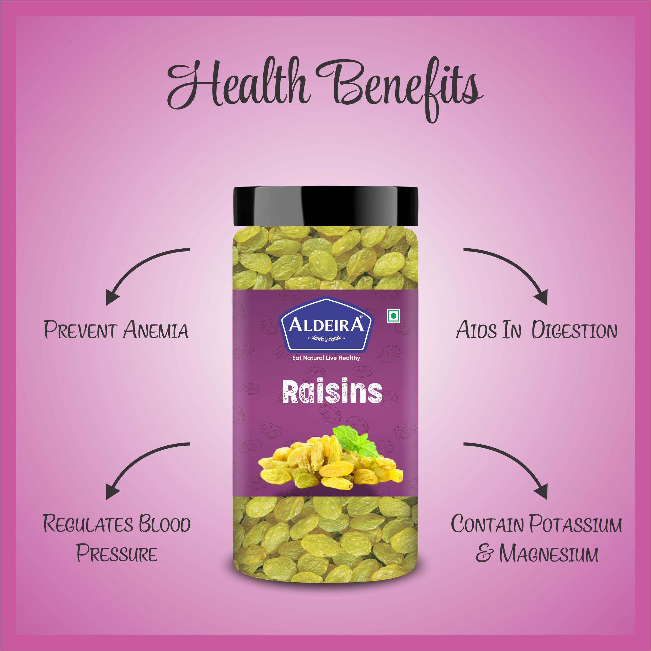 Raisins & Walnut Jar – Combo Pack of 2 Perfect for Healthy Snacking