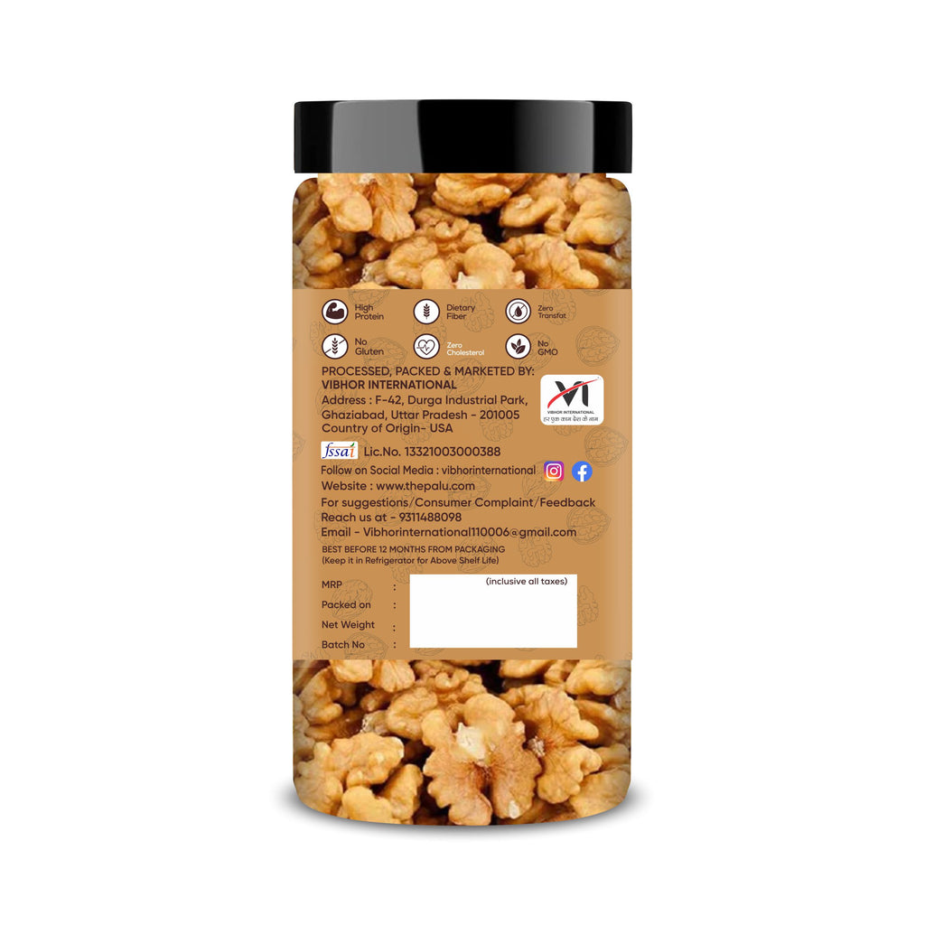 Roasted & Salted Pistachios + Walnut Kernels Jar – Pack of 2 Rich in Healthy Fats, Protein