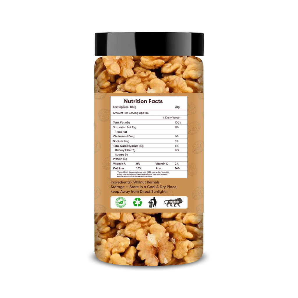 Almonds & Walnut Kernel Jar – Pack of 2 Ideal for Your Daily Meals