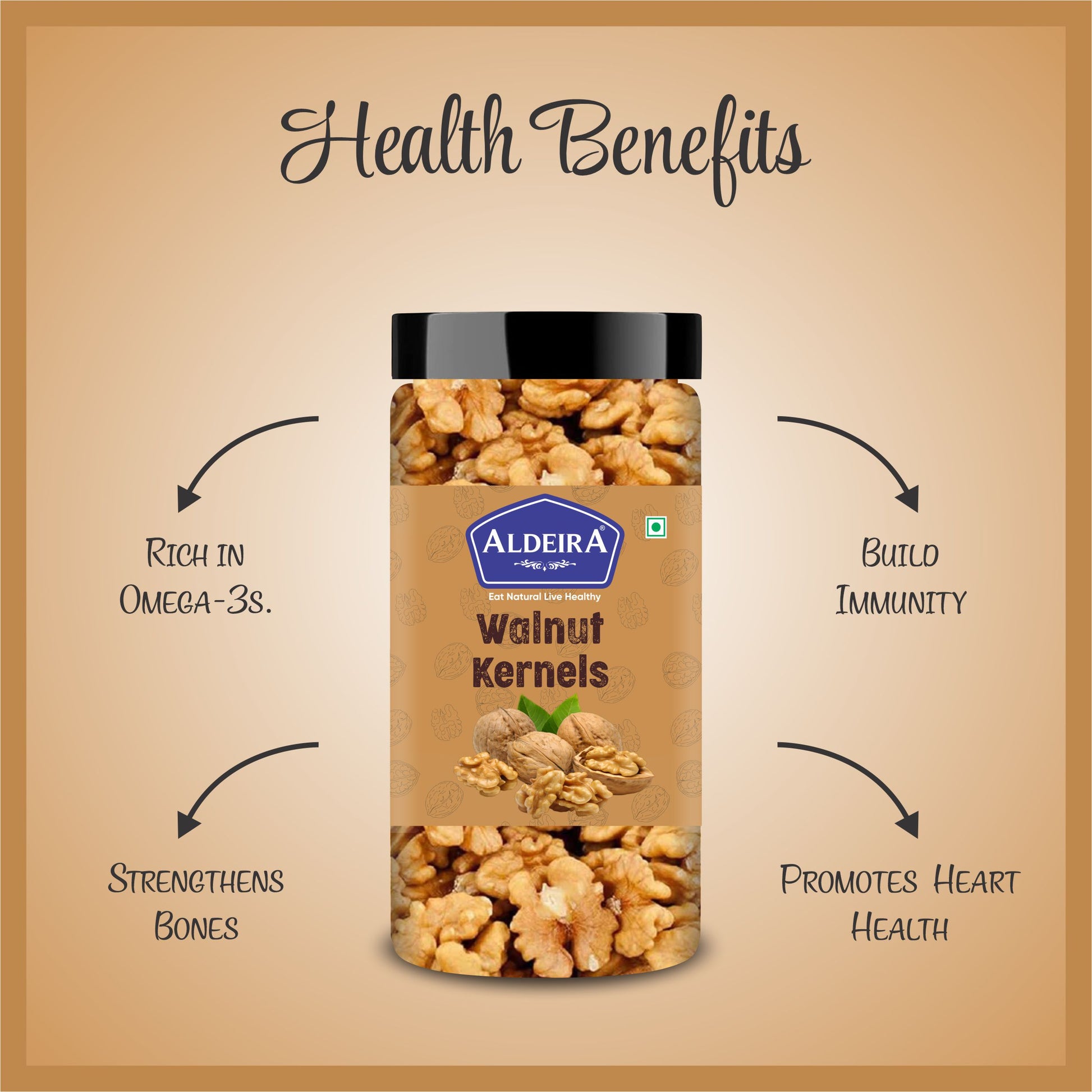 Roasted & Salted Pistachios + Walnut Kernels Jar – Pack of 2 Rich in Healthy Fats, Protein