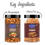 Almonds & Anjeer (Fig) Jar – Pack of 2 –Perfect for Snacking, Baking, or Cooking