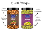 California Raw Almonds & Raisins Jar – Pack of 2 Perfect for Snacking, Baking, or Cooking