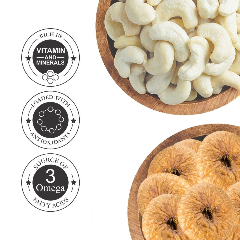 Cashews & Anjeer (Fig) Jar – Pack of 2 Perfect for Snacking, Baking, or Cooking